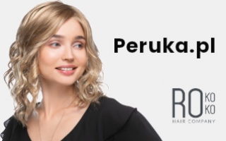 Logo peruka.pl z piękną kobietą na przodzie